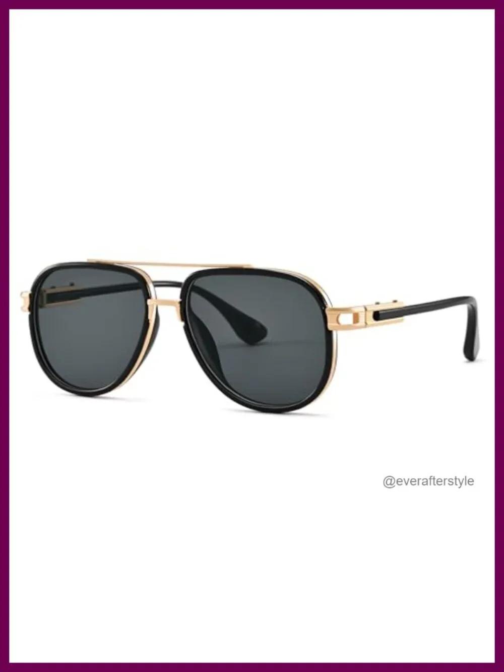 Oversized Aviator Sunglasses Metal Vintage Fashion Gradient Shades UV400